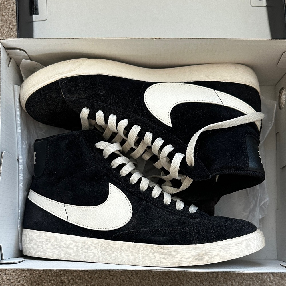 Nike Black and Cream High-Tops